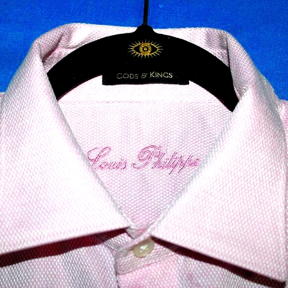 Louis Philippe Men's Pink Dress Shirt Size 42